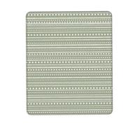 Tappetino per mouse Bamanko in tessuto di fango a pois e strisce, verde salvia, morbido, multi-dimensione, in gomma con bordo di bloccaggio, design verticale, 7 x 8,6 pollici