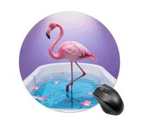 Tappetino Per Mouse Bathtub Flamingo Mousepad | 20Cm Mousemat Durevole Base In Gomma Tappetini Mouse Per Gioco Casa Lavoro