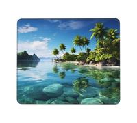 Tappetino per Mouse Beautiful Island in The Sea 25X30Cm Antiscivolo Tappetini per Il Mouse Antipolvere Mousemat per Pc Gioco