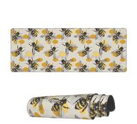 Tappetino per Mouse Bees Yellow Gray Tappetino Mouse Pad Portatile Sottomano, per Computer, Gaming Mouse, Laptop, 80x30cm