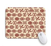 Tappetino per Mouse Beige Sankofa Adinkra Symbols African Ancient Love Proverb Tappetino Mouse Gaming Base Antiscivolo in Gomma Confortevole Sottomano, per Gioco, Casa, 25 x 30cm