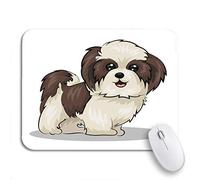 Tappetino per Mouse Beige Shitzu Shih Tzu Dog Adorable Puppy Animal Beautiful Tappetino Mouse Gaming Antipolvere Lavabile Mousepad Forma Rettangolare, per Scrivania, Casa, 25 x 30cm