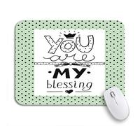 Tappetino Per Mouse Believe You Are My Blessing Heart Biblical Caption Tappetini Mouse Facile Da Pulire Confortevole Mousepad Forma Rettangolare, Per Casa, Computer, 25 x 30cm