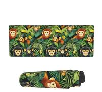 Tappetino per Mouse Black Brown Monkeys Tappetino Mouse Pad Personalizzato Mousepad Forma Rettangolare, per Computer, Laptop, Scrivania, 80x30cm