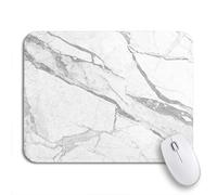Tappetino per Mouse Black Marble Wall Gray White Abstract Antique Architecture Mousepad Forma Rettangolare Portatile Tappetino per Il Mouse Antiscivolo, per Casa, Ufficio, 25 x 30cm