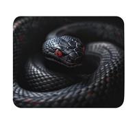 Tappetino per Mouse Black Snake with Red Eyes Tappetino per Mouse da Gioco Waterproof Tappetino Mouse Gaming Portatile Mousepad per Gaming Computer Portatile Laptop 25X30Cm