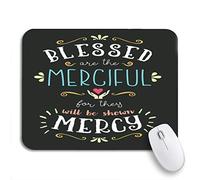 Tappetino per Mouse Blessed Are The Merciful Typographic Beatitudes from Gospel Tappetino Mouse Confortevole Antipolvere Tappetino Mouse Pad, per Gioco, Laptop, 25 x 30cm