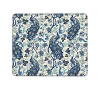 Tappetino per Mouse Blue Ancient Chinese Folk Chinoiserie Style Protezione Scrivania da Ufficio Portatile Desk Mat Pulire Mouse Mat per Pc Ufficio Computer Portatile 25X30Cm