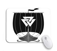 Tappetino Per Mouse Blue Ancient Warship Of The Drakkar White Red Mousepad Forma Rettangolare Antipolvere Personalizzato Sottomano, Per Gaming Mouse, Ufficio, 25 x 30cm
