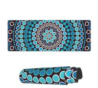 Tappetino per Mouse Blue Dots Roud Tribal Pattern Tappetini Mouse Base Antiscivolo in Gomma Sottomano, per Scrivania, Casa, Gaming Mouse, 80x30cm