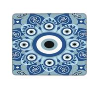 Tappetino per Mouse Blue Evil Eye Mandala Tappetino per Mouse da Gioco Una Presa Stabile su Superfici Lisce Desk Mat Waterproof Mouse Pad per Computer Portatile Ufficio Mac 25X30Cm