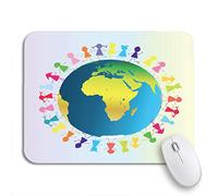 Tappetino per Mouse Blue Globe Children Around Planet Earth Green World America Tappetino Mouse Gaming Antipolvere Confortevole Tappetino Mouse Piccolo, per Laptop, Computer, 25 x 30cm