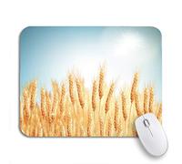 Tappetino Per Mouse Blue Golden Wheat Field And Sunny Day File Yellow Mousepad Forma Rettangolare Base Antiscivolo In Gomma Confortevole Tappetino Mouse Gaming, Per Gioco, Ufficio, 25 x 30cm