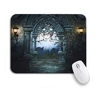 Tappetino Per Mouse Blue Gothic Dark Graveyard Horror Night Haunted Funeral Dramatic Tappetino Mouse Gaming Confortevole Tappetino Per Il Mouse Antiscivolo, Per Scrivania, Laptop, 25 x 30cm
