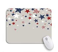 Tappetino per Mouse Blue Patriotic of Independence Day Star American Flag Tappetino Mouse Gaming Confortevole Tappetino Mouse Piccolo, per Gaming Mouse, Ufficio, 25 x 30cm