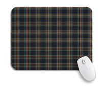 Tappetino per Mouse Blue Patterned of The Clan Black Tartan Green Mousepad Forma Rettangolare Facile da Pulire Lavabile Tappetino per Il Mouse Antiscivolo, per Computer, Scrivania, 25 x 30cm