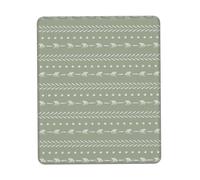 Tappetino per mouse Boho Arrows in tessuto di fango, moderno, verde salvia, morbido, multi-dimensione, in gomma con bordo di bloccaggio, design verticale, 7,9 x 9,5 pollici