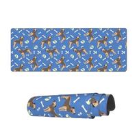 Tappetino per Mouse Border Terrier Dog Pattern Tappetino Mouse Pad Confortevole Mousepad Forma Rettangolare, per Laptop, Casa, Ufficio, 80x30cm