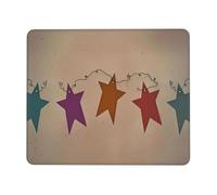 Tappetino per mouse Brown Vintage Rusty Stars Primitive Country Accessori | Gaming 10x12in Lavabile Gaming Mouse Pad Soffice Mousepad per Computer Sensori da Gioco Gaming