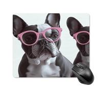 Tappetino per mouse Bulldog francese Occhiali Stampa Computer Mouse Mat Tappetino per Mouse Carino Grande Mouse Pad Confortevole Mouse Pad Gaming Mouse Pad