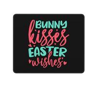 Tappetino per Mouse Bunny Kisses Easter Wishes Mousepad con Base in Gomma Antiscivolo Mouse Pad Waterproof Mouse Mat per Computer Portatile Gaming Laptop 25X30Cm