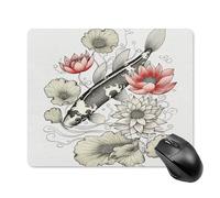 Tappetino per mouse Carpa Lotus Foglie Fiore Stampa Computer Mouse Mat Tappetino per Mouse Carino Grande Mouse Pad Confortevole Mouse Pad Gaming Mouse Pad