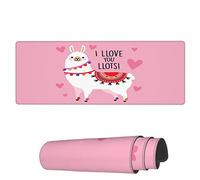 Tappetino per Mouse Cartoon Cute Alpaca Llama Tappetino Mouse Base Antiscivolo in Gomma Sottomano, per Gaming Mouse, Computer, Laptop, 80x30cm