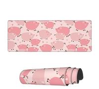 Tappetino per Mouse Cartoon Cute Animal Pink Tappetino Mouse Pad Confortevole Sottomano, per Computer, Laptop, Scrivania, 80x30cm