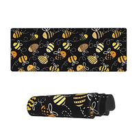 Tappetino Per Mouse Cartoon Doodle Flying Bee Tappetino Mouse Gaming Confortevole Sottomano, Per Computer, Laptop, Ufficio, 80x30cm