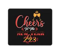 Tappetino per Mouse Cheers To The New Year 2023 Tappetino Scrivania Waterproof Mousepad Pulire Protezione Scrivania da Ufficio per Computer Portatile Pc Ufficio 25X30Cm