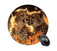 Tappetino per mouse Cheetah Love con base in gomma antiscivolo, tappetino per mouse da gioco wireless, accessori da scrivania per casa, ufficio, computer portatile