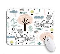 Tappetino Per Mouse Childish Pattern Fairy Uni-Corn Hedgehog In The Wood Creative Tappetini Mouse Antipolvere Portatile Sottomano, Per Gioco, Ufficio, 25 x 30cm