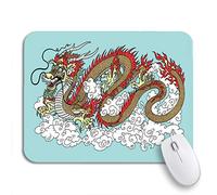 Tappetino per Mouse Chinese Dragon in The Surrounded By Clouds Tappetino Mouse Gaming Personalizzato Facile da Pulire Tappetino Mouse Piccolo, per Computer, Laptop, 25 x 30cm