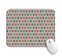 Tappetino Per Mouse Christmas Traditional Colors Lines Bright Abstract Geometric Stripes Tappetino Mouse Pad Confortevole Tappetino Per Il Mouse Antiscivolo, Per Laptop, Gioco, 25 x 30cm