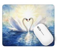 Tappetino per Mouse Cigno Tappetino Mouse Animale Mousepad Gaming, Piccolo Tappeto Scrivania 340 x 280 mm, Durevole e Facile da Pulire, Superficie Antiscivolo Mousepad per Gaming Accessori p1j-787