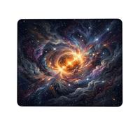 Tappetino per mouse cinematografico con galassia con nebulose cosmiche | tema celeste, immagini dello spazio profondo, ispirazione astronomica, superficie liscia, base antiscivolo