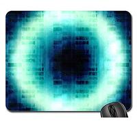 Tappetino per Mouse, Circle Abstract SciFi Light Blue Light Blue Gaming Pad Antipolvere Gaming Mousepad Pratica Tappetino da Gaming per Notebook Computer 25X30Cm