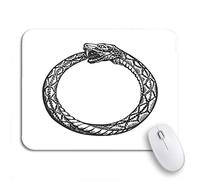 Tappetino per Mouse Circle Snake Eating Its Own Tail Eternity Infinity Tappetino per Il Mouse Antiscivolo Personalizzato Impermeabile Tappetino Mouse Piccolo, per Computer, Laptop, 25 x 30cm
