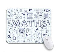 Tappetino per Mouse Class Maths Doodle Mathematical Formulas Numbers And Exercise Book Tappetino Mouse Pad Confortevole Portatile Tappetino Mouse Piccolo, per Gaming Mouse, Casa, 25 x 30cm