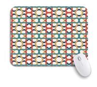Tappetino per Mouse Classic Ceramic Mosaic Abstract Geometric Shape Entwined Modern Tiled Tappetini Mouse Lavabile Personalizzato Tappetino Mouse Piccolo, per Computer, Gaming Mouse, 25 x 30cm