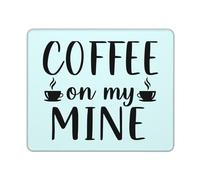 Tappetino per Mouse Coffee On My Mine Desk Mat con Bordi Cuciti Mouse Mat Waterproof Tappetino per Tastiera per Computer Portatile Pc Ufficio 25X30Cm