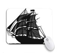 Tappetino Per Mouse Colonial Sailing Pirate Ship Sails Boat Revolutionary War Flying Tappetino Mouse Gaming Portatile Tappetino Mouse Piccolo, Per Casa, Gioco, 25 x 30cm