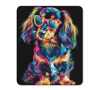 Tappetino per mouse colorato a pelo lungo con bassotto stampato antiscivolo per tastiera, tappetino per computer portatile, protezioni da scrivania, 17,8 x 21,8 x 25,4 cm, 25,4 x 30,5 cm
