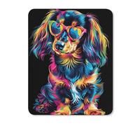 Tappetino per mouse colorato a pelo lungo con bassotto stampato antiscivolo per tastiera, tappetino per computer portatile, protezioni da scrivania, 17,8 x 21,8 x 25,4 cm, 25,4 x 30,5 cm