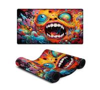Tappetino per mouse colorato motivo miracoli psichedelici accadono extra large 40 x 75 cm per tastiera computer portatile PC ufficio design carino accessori da scrivania