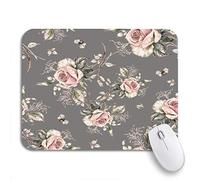 Tappetino Per Mouse Colorful Flower Pattern And Bumble Bee Pink Flower Tappetino Mouse Gaming Portatile Impermeabile Tappetino Mouse Pad, Per Gaming Mouse, Scrivania, 25 x 30cm