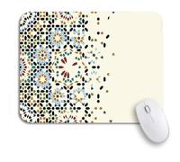 Tappetino Per Mouse Colorful Pattern Morocco Disintegration Mosaic Abstract Moroccan Traditional Geometric Tappetino Per Il Mouse Antiscivolo Mousepad Forma Rettangolare, Per Casa, 25 x 30cm