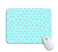 Tappetino per Mouse Colorful Pattern Pink Flamingos Animal Beak Beast Bird Black Mousepad Forma Rettangolare Portatile Tappetino per Il Mouse Antiscivolo, per Casa, Computer, 25 x 30cm