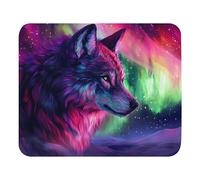 Tappetino per Mouse Colorful Wolf 25X30Cm Soffice Mouse Pad Base in Gomma Mousemat per Computer Ufficio
