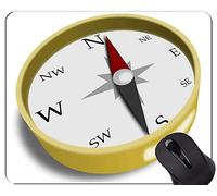 Tappetino per mouse Compass Personalizzato, Tappetino per mouse Compass Point Road Sign con bordi cuciti